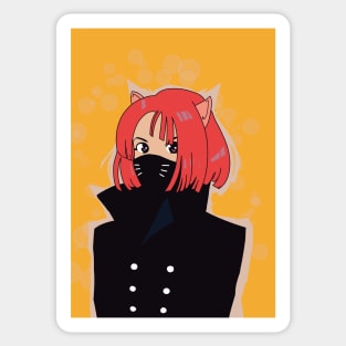 Pandemic Cat Girl Sticker